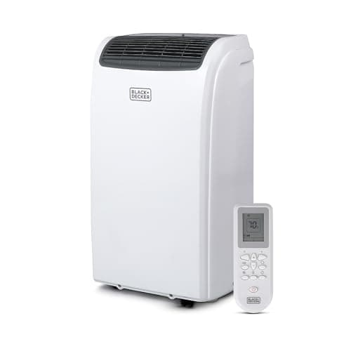 BLACK+DECKER Smart Portable Air Conditioner with Heat, 12,000 BTU Cooling, 9,000 BTU Heating for Rooms up to 550 Sq. Ft., Follow Me Remote, BPACT12HWT, White