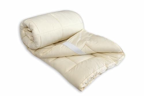 Purevana 100% Merino Wool Mattress Topper for Back Pain Relief Natural Handmade Merino Wool Pad 2 Inches Thick Cooling Breathable with 2 Elastic Straps, Ivory Crib 28x51 Inches 7