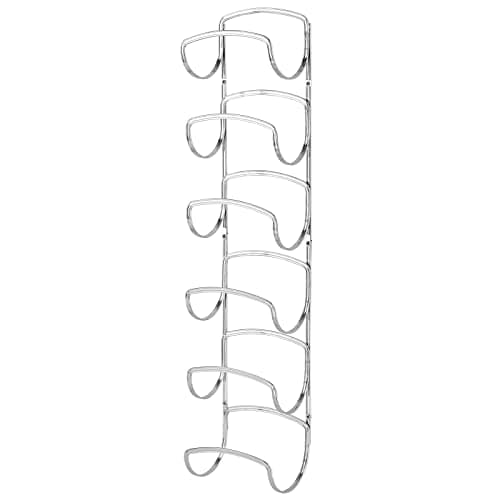 mDesign Metal Towel Shelves – Towel Rack for the Bathroom with 6 Compartments – Practical Bathroom Accessories for Both Large and Small Towels – Silver 9