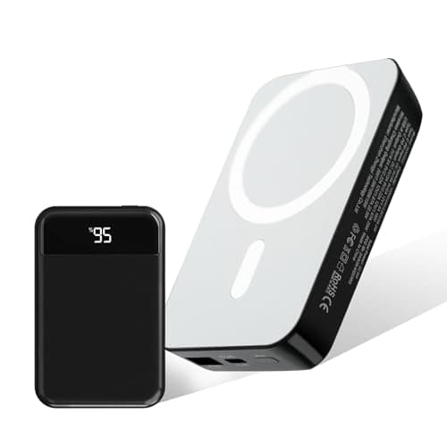 VOL2GO 10000mAh Magnetic Power Bank: Fast Charging Wireless Magnetic Portable Charger with Type-C Digital LED Display - for iPhone 16 15 14 13 12 Series Battery Pack - for Business Trip and Travel