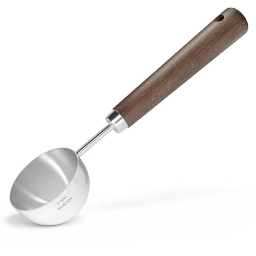 GbliAlceist Coffee Ground 2-Tablespoon Measuring Scoop-Spoon - 2Tbsp (1Oz 30ML) | 304 Stainless Steel | Black Walnut Handle