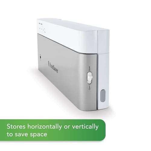 FoodSaver Compact Vacuum Sealer Machine with Airtight Bags and Roll - Ideal for Sous Vide and Airtight Food Storage, White 6