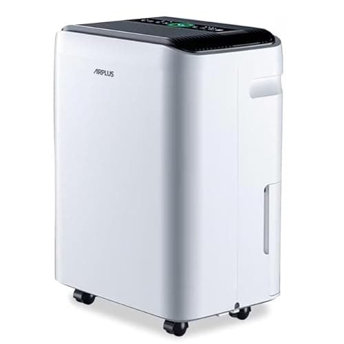 AIRPLUS 70 Pints Dehumidifiers for Home, 5500 Sq. Ft Dehumidifier for Basement with Drain Hose, Continuous Drainage, Intelligent Humidistat, Dehumidifier for bathroom, bedroom, Large Room