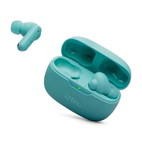 JBL Vibe Beam 2 - True Wireless Noise Cancelling Earbuds with JBL Pure Bass Sound & Smart Ambient Technology, 4mics for Crisp, Clear Calls, up to 40Hrs of Playback, IP54 Dust & Water Resistant (Blue)