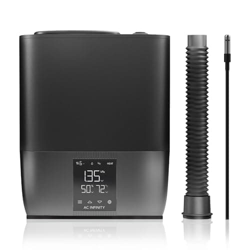 AC Infinity CLOUDFORGE T5, Warm Mist Plant Humidifier 9L with VPD Humidity 10-Level Controls, Hot/Cold Vaporizer for All Climates, Continuous Water Purifying, Extendable Targeted Hose for Grow Tents