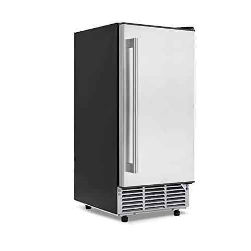 Newair 15" Commercial Nugget Ice Maker | Freestanding or Built-in Under Counter Ice Maker with 80 lbs/Day Production | for Home Bar, Kitchen & Restaurant Use | Stainless Steel