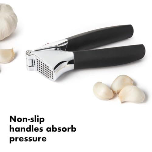 OXO Good Grips Heavy Duty Garlic Press, Die-Cast Zinc, Black 5