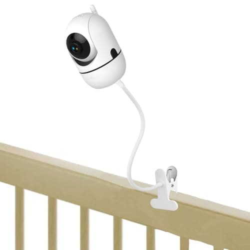 GUCHO Baby Monitor Mount Compatible with HelloBaby HB65/HB40/HB6550/HB66/HB6339/HB6550 Pro,ANMEATE SM935E,for Infant Flexible Baby Camera Clip Mount for Crib Without Tools or Wall Damage