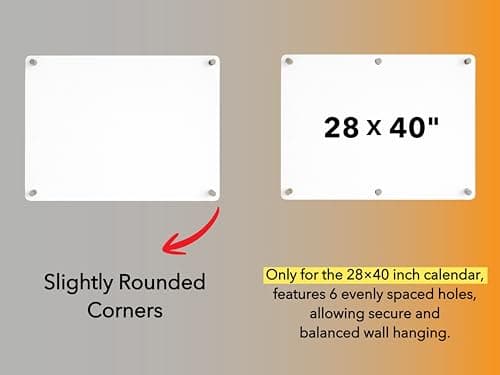 FAMILY NAME CALENDAR Personalized Acrylic Wall Calendar - Personalized Calendar 2026, Horizontal Wall Calendar, Monthly and Weekly Calendar, Housewarming Gift, Goals, To Do 7