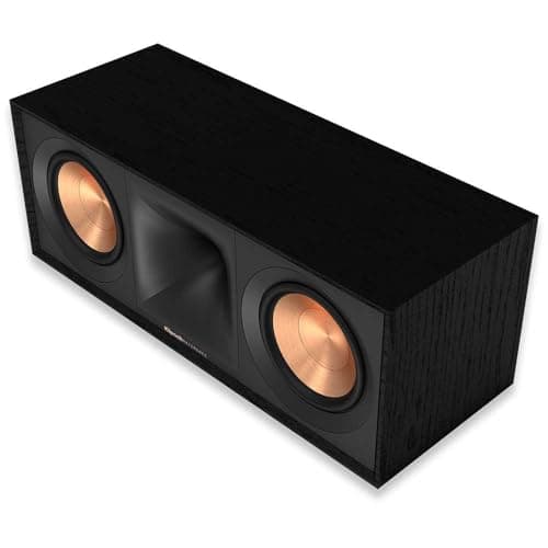 Klipsch Reference Next-Generation R-50C Horn-Loaded Center Channel Speakers for Crystal-Clear Home Theater Dialogue in Black