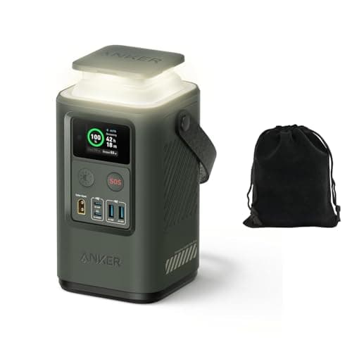 Anker 548 Power Bank (Reserve 192Wh): 60,000mAh Portable Charger with 60W USB-C, Emergency Lighting, Solar Rechargeable – Ideal for Travel, Camping, and Backup Power Supply, Includes Storage Pouch