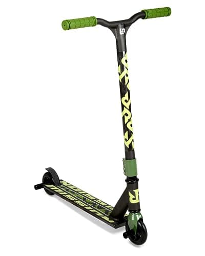 Riprail Mission Stunt Scooter Finished in Camo Green with Alloy Deck, Alloy Core Wheels, ABEC-9 Bearings and 2 Pegs