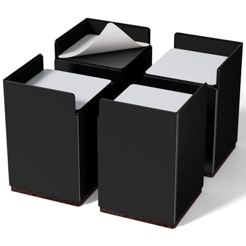 ZDDLOINP Bed Risers 4 inch Heavy Duty, 4 Pack Metal Furniture Risers, Dorm Bed Risers Bed Lifts Risers for Bed, Table, Sofa, Couch, Desk, Cabinet Support up to 5000 Lbs,Black