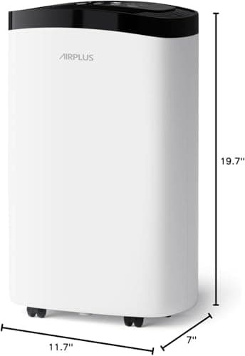 AIRPLUS 1,500 Sq. Ft Dehumidifier for Basement, 30 Pints Powerful Dehumidifier for Home, Large Rooms, Bedrooms, Sufficient Capacity Water Tank with Drain Hose (AP1907) 9
