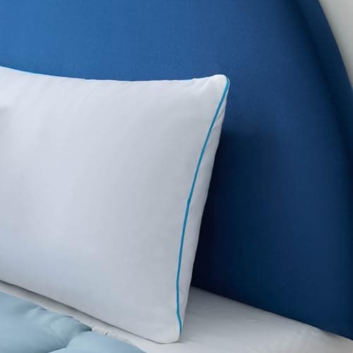 Linenspa Two Pack Shredded Gel Memory Foam Pillow, Standard Size – Cooling Bed Pillow – Soft and Supportive – Side, Stomach, and Back Sleepers – Pack of 2 – CertiPur Certified 9