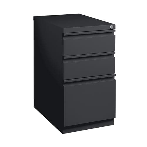 Workpro™ - File Cabinet - Vertical Mobile Pedestal File Cabinet - 19.87" x 15" x 27.75" - Black