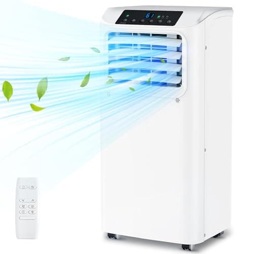 10000 BTU Portable Air Conditioners Cools up to 450 Sq. Ft 3-in-1 Poratble Ac Units for Room with Dehumidifier Fan Sleep Mode 24h Timer Remote Control and Window Installation Kit Included