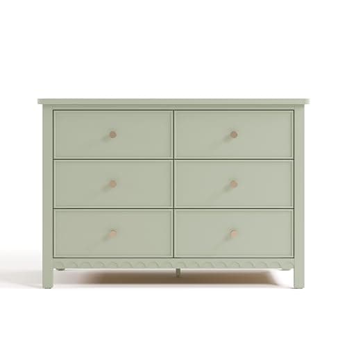 Graco Sasha 6 Drawer Dresser (Sage) – GREENGUARD Gold Certified, Wood Storage for Nursery or Kids’ Room, Safe Interlocking Drawer System & Easy Assembly with Pre-Installed Tracks 7