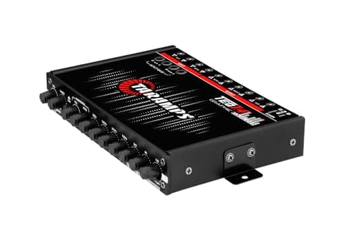 TARAMPS TEQ 7.4 Pro Car Audio Systems 7 Band Graphic Equalizer EQ Blue Lighting Advance Capability Input Channel Adjustment Main Volume Control Adjustable Subwoofer Volume with LPF 10