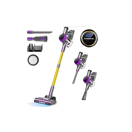 UML0 S3 Cordless Vacuum Cleaner, 45kPa Powerful Suction Vacuum Cleaners for Home, 55-Min Runtime