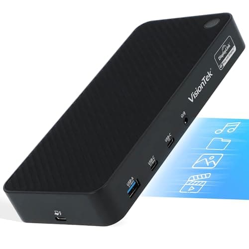 VisionTek VT7000 USB-C 3X Monitor Docking Station - 100W Power, 3X HDMI, 2X DP, 3X USB-A, 2X USB-C, Audio, Ethernet for Windows/MacOS/ChromeOS