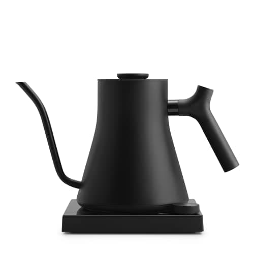 Fellow Stagg EKG Pro Studio Edition Electric Gooseneck Kettle - Pour-Over Coffee, Tea, Quick Heating, Precise Temperature Control, Scheduling, Built-in Brew Timer - Matte Black, 0.9 L