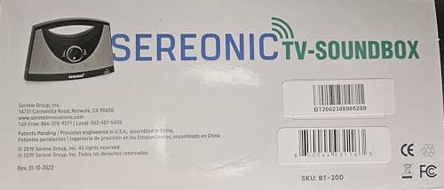 SEREONIC Portable Wireless Speakers for Smart TV - Ideal for TV Watching Without The Blaring Volume - Designed for Hard of Hearing, Elderly, and Seniors - 100ft Range 8
