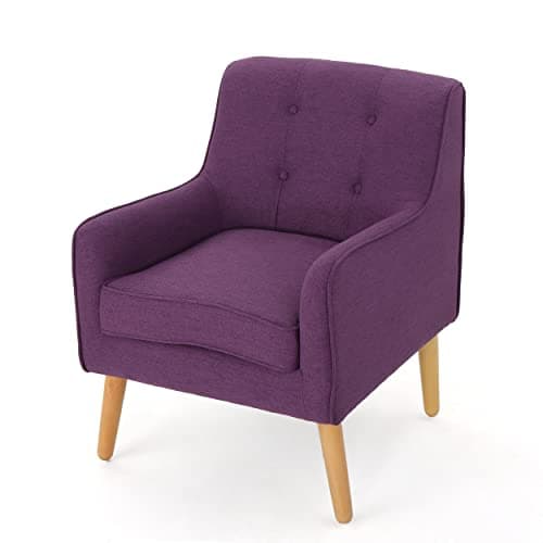 Christopher Knight Home Felicity Mid-Century Fabric Arm Chair, Purple