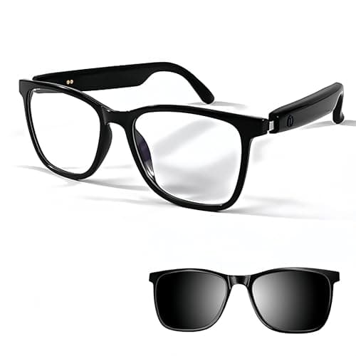 HJX 2-in-1 Smart Glasses for Women, Bluetooth Glasses for Women/Men with Speaker, Unisex Sunglasses, Blue Light Blocking & Polarized Lenses, Hands-Free Calls, UV400 Protection for Driving/Outdoor