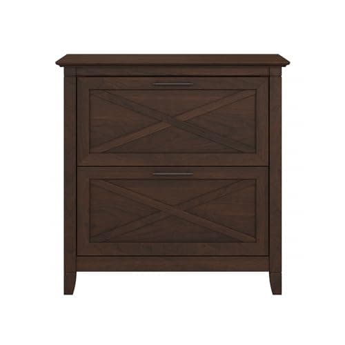 Bush Home Key West 2 Drawer Lateral File Cabinet in Bing Cherry, Document Storage for Home Office, Accent Chest with Drawers 7