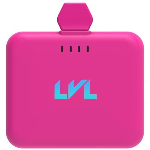LLEVVELL Spark Portable Charger for iPhone 17/16/15 USB C 2500mAh Power Bank with LED Indicators 2.4A Fast Charging Mini Portable Charger with Pass Through Technology LVL 25 (Pink)