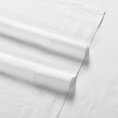 SUPREME ELEGANCE 100% Cotton Full Size Fitted Sheet Only, Arctic White, Percale Weave, Deep Pocket Bed Sheets with Elastic Corner Straps, Cooling, Crisp Sábana Ajustable, Bottom Sheet (54" W x 75" L) 5