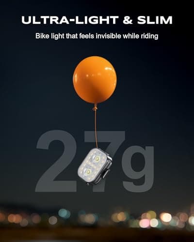 WOCBUY Bike Lights, Ultra-Slim & Lightweight Rechargeable Bicycle Lights Set, [5+6 Modes] Dual USB-C Bike Lights Front and Back, IP65 Waterproof Bicycle Lights for Night Riding Road Mountain Cycling 5