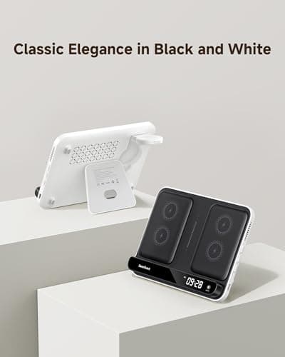 Dual Phone Charger, SwanScout 710A, Wireless Charger for iPhone 17/16/15/14/13/12/11/8/X Series, for Apple Watch 11/10/9/8/7/6, Ultra 3/SE 3, for AirPods Pro 3/4/Pro 2/Pro/3 6