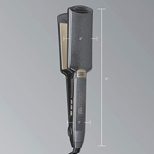 INFINITI PRO CONAIR Tourmaline Ceramic 2-Inch Flat Iron Hair Straightener, 2-Inch Flat Iron to Straighten or Curl, 5 Heat Settings, for All Hair Types and Textures, Metallic Grey 6