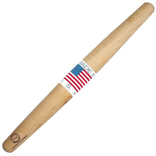 Top Notch Kitchenware | Sugar Maple French Style Rolling Pin | Tapered Solid Wood Design | Perfect for Baking Enthusiasts | Dough Roller | USA Made