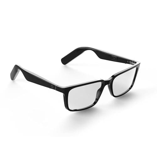 Lucyd Lyte (2025 Version) Smart Glasses for Men - Bluetooth Smart Eyewear with Light Adaptive Photochromic Lenses, Open Ear Speakers & Microphone - Darkside (Standard)