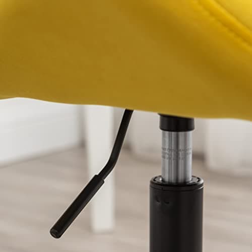 Roundhill Furniture Eldon Diamond Tufted Adjustable Swivel Office Chair, Yellow 9