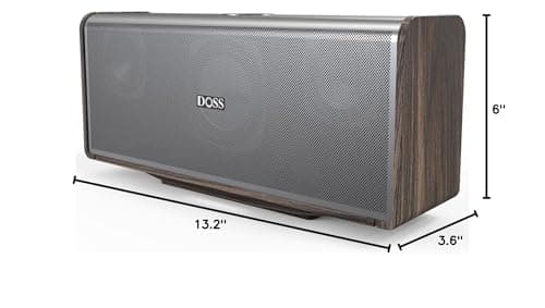 DOSS SoundBox Ultra Bluetooth Speaker with 2.1 Channel Audio, 80W Superior Sound with Deep Bass, Two DSP Technologies, 18H Playtime, BT 5.3, Wireless for Home, Office, Livingroom-Grey 10