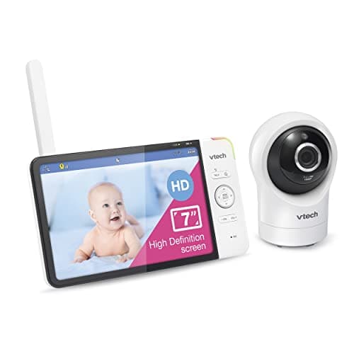 VTech RM7764HD 1080p WiFi Remote Access Baby Monitor, 360° Pan&Tilt, 7” 720p HD Display, HD Night Vision, Soothing Sounds, 2-Way Talk, Temperature Sensor, Motion Detection, iOS & Android 13