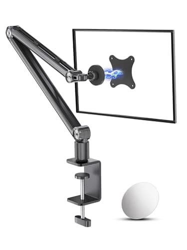 Feising Portable Monitor Arm Magnetic Vesa Mount - 360° Swivel Compatible with 10 10.1 10.5 11 11.6 12 12.5 13.3 13.4 14 15.6 17 17.3 18 18.5 inch Monitor 75x75mm VESA Quick Release FS07D