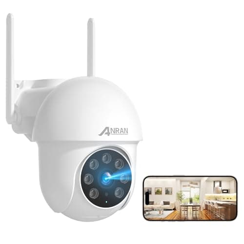 ANRAN 3K/5MP WiFi Security Camera for Home/House Outdoor: 2.4/5GHz Dual-Band, Auto-Tracking, 360° Pan-Tilt, 2-Way Audio, Full Color Night Vision, 24/7 Recording