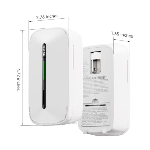 Jemay Carbon Monoxide Detector Plug in,10 Year Battery Power Carbon Monoxide Alarm with Test-Button & Breathing Light, Portable CO Detectors for Travel Home Office RV Hotel,1 Pack 6