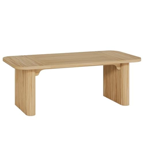 Tribesigns 62-Inch Modern Executive Desk, Wood Office Desk, Large Aesthetic Computer Desk with Double Pedestal, Workstation for Home Office (Natural Oak) 8