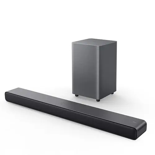 TCL S55H 2.1 Sound Bar with Wireless Subwoofer for Smart TV | Dolby Atmos DTS:X Auto Room Calibration| 220W Power Wireless Bluetooth Home Theater Audio | App Control & Remote Control | Latest Model