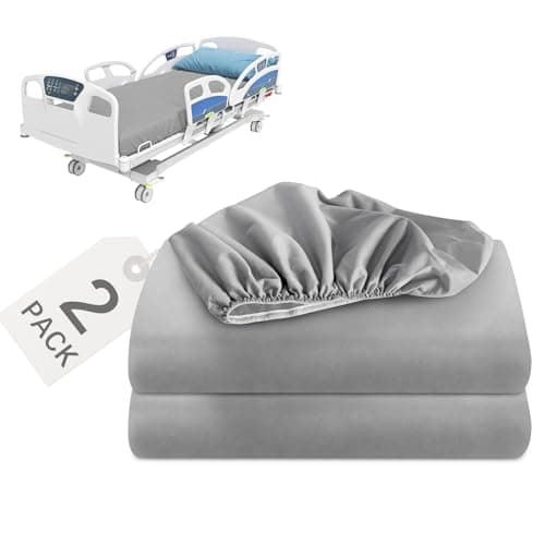 Biloban 2 Pack Hospital Bed Sheets Fitted, 36’’×84’’×14’’ Hospital Bed Sheet Fit for Home & Hospital Care Beds, Shrinkage & Stain Resistant RV Twin Sheets for RV Twin/Bunk Mattress