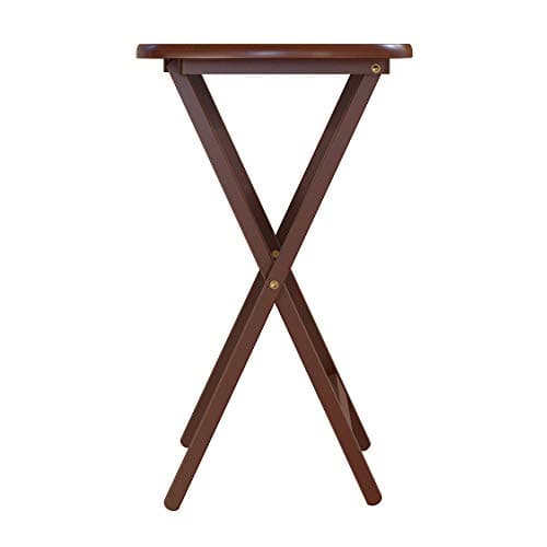 Winsome Lucca Set of 4 Foldable Snack Tables with Storage Rack, Easy to Store Portable Fold Up Table Set for Kitchen, Living Room TV Dining, Crafts, Puzzles, Work From Home 11