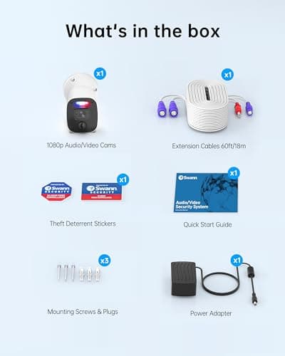 Swann 1080p Bullet Camera (Add-on)-High-Resolution Wired Security Camera with Night Vision & Motion Sensor Technology–Smart Human/Vehicle Detection for Home Surveillance 7