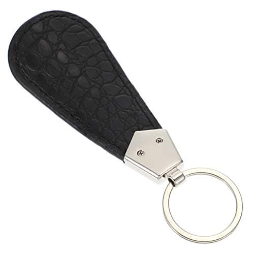 Mini Travel Shoe Horn Shoehorn Keychain Travel Portable Lifters Leather s Small Helper Tool with Key Holder for Men Women Pregnancy Senior Black