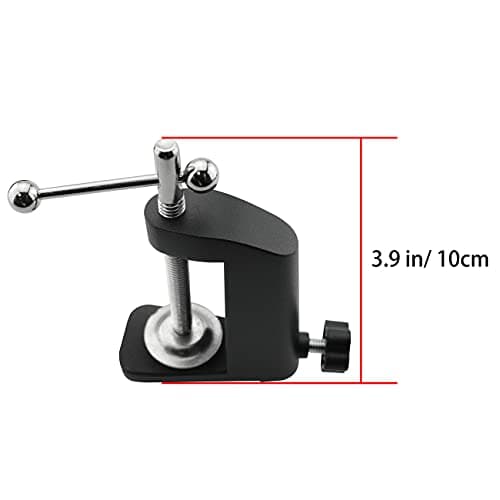 Ruiwaer Black C-Clamp Cantilever Bracket Clamp Holder Desk Lamp Clip Fittings Base Hose DIY Swing Arm Lighting Accessory Metal Clamp 4